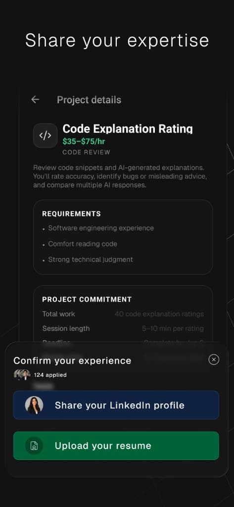 Total app — expertise project details